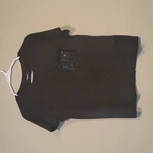 DKNY Women's Tee w/ Sequin Pocket size Small
